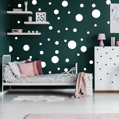 200x White Round Circle Dot Stickers - Small Blank Adhesive Removable Sticky Decals - Matte Vinyl Stick Polka Sticker