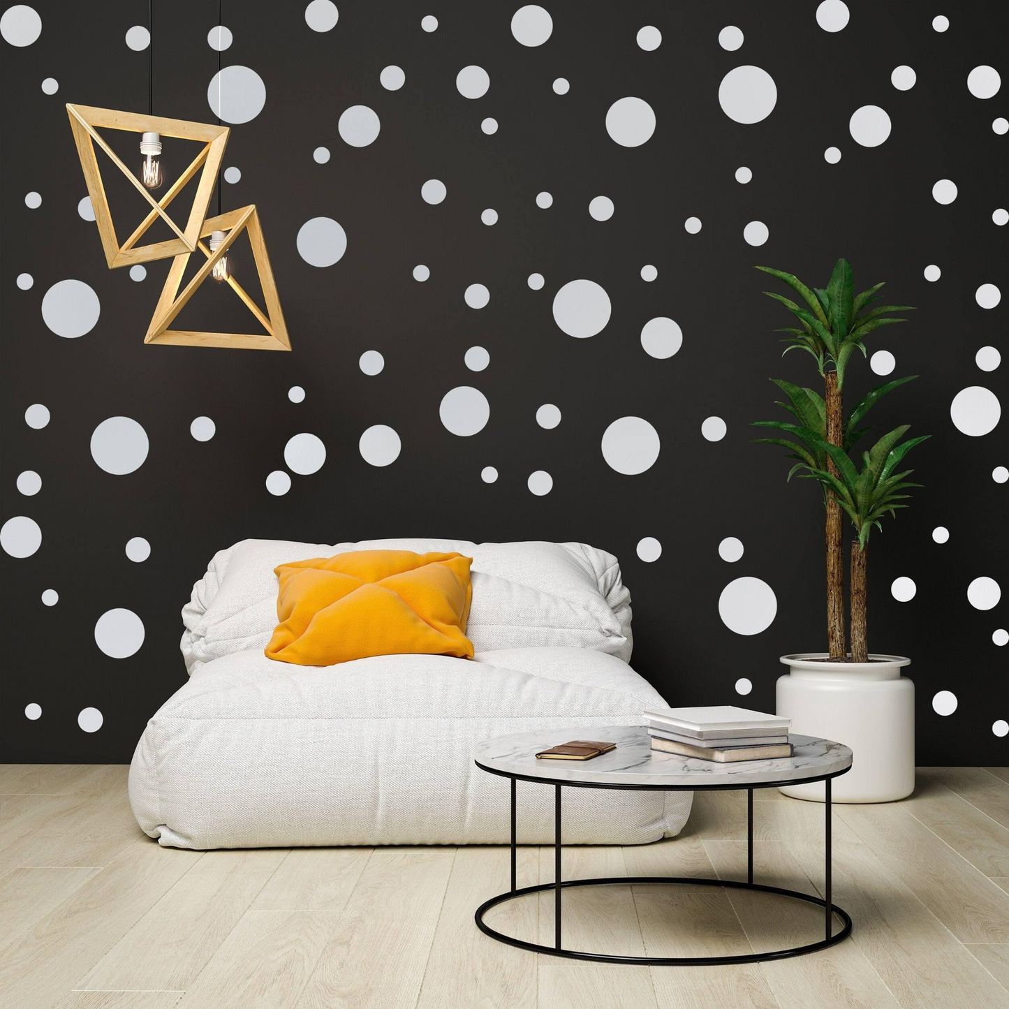 200x White Round Circle Dot Stickers - Small Blank Adhesive Removable Sticky Decals - Matte Vinyl Stick Polka Sticker