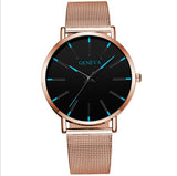 Quartz Watch with Mesh or Leather Strap