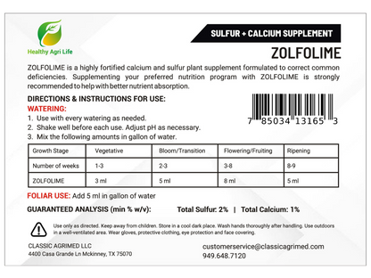 Zolfolime - Sulfur Lawn and Plant Food Liquid - Soil Loosener and Conditioner- Great for Compact Soils, Standing Water, Poor Drainage