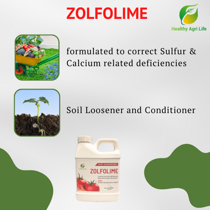 Zolfolime - Sulfur Lawn and Plant Food Liquid - Soil Loosener and Conditioner- Great for Compact Soils, Standing Water, Poor Drainage