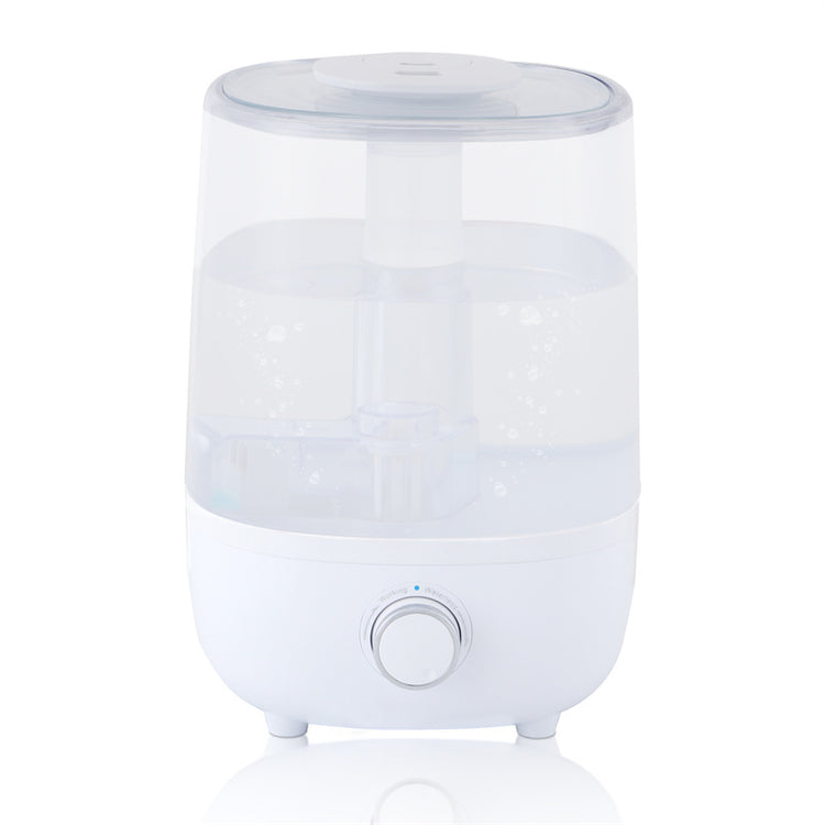a white humidifier with a clear container