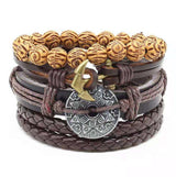 Men's Vintage Braided Leather Bracelet