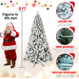 Pre-Lit Flocked Artificial Christmas Tree