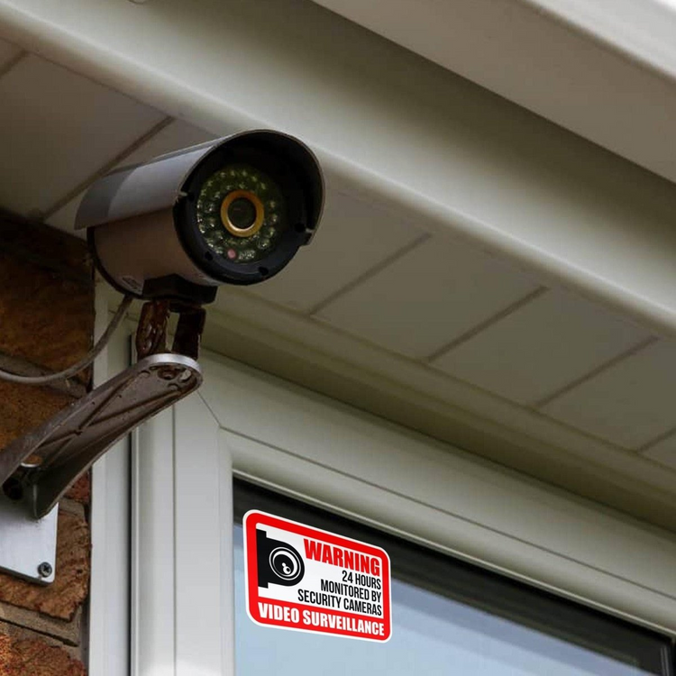 a camera on a wall