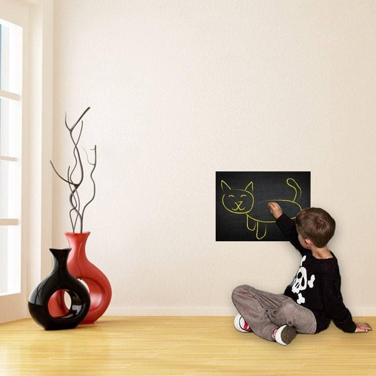 Chalkboard Wall Diy Black Kitchen Sticker - Reusable Write On Vinyl Decal - Blackboard Chalk Board Long Adhesive Kids Erasable Stickers