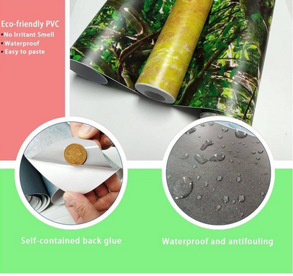 3d Door Cover Sticker - Street Wallpaper Front Door Mural Wall Decal - Removable Peel Stick Interior Covering Wrap Decor Vinyl For Doors Art