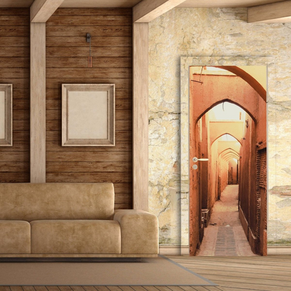 3d Door Cover Sticker - Street Wallpaper Front Door Mural Wall Decal - Removable Peel Stick Interior Covering Wrap Decor Vinyl For Doors Art