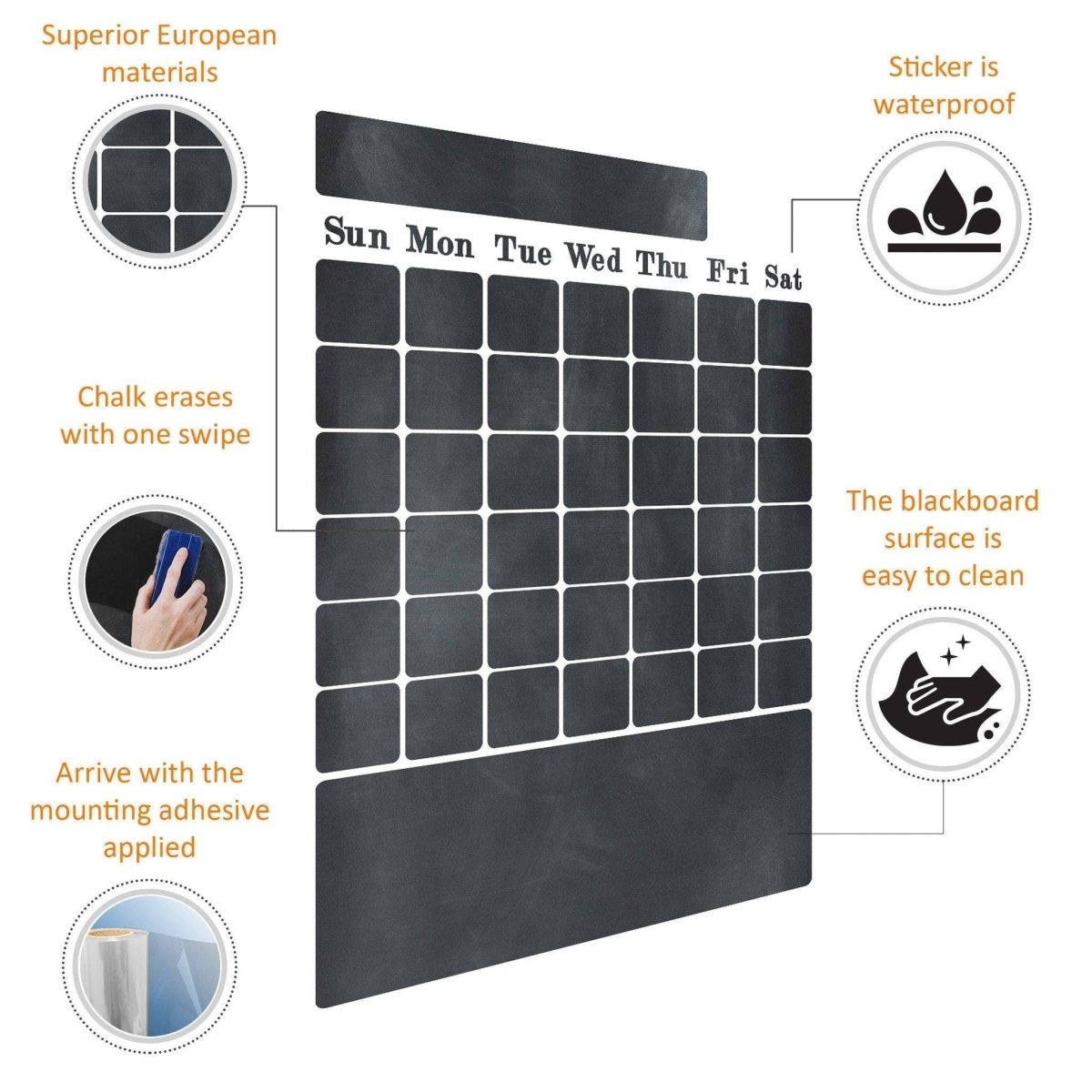 Kitchen Chalkboard Sticker for Refrigerator - Magnetic Fridge Decal