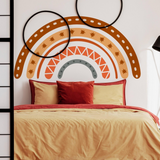 Boho Rainbow Wall Decal Decor - Bohemian Big Vinyl Wallpaper Sticker For Bedroom Or Nursery Kid Room - Large Pastel Art Girl Baby Mural