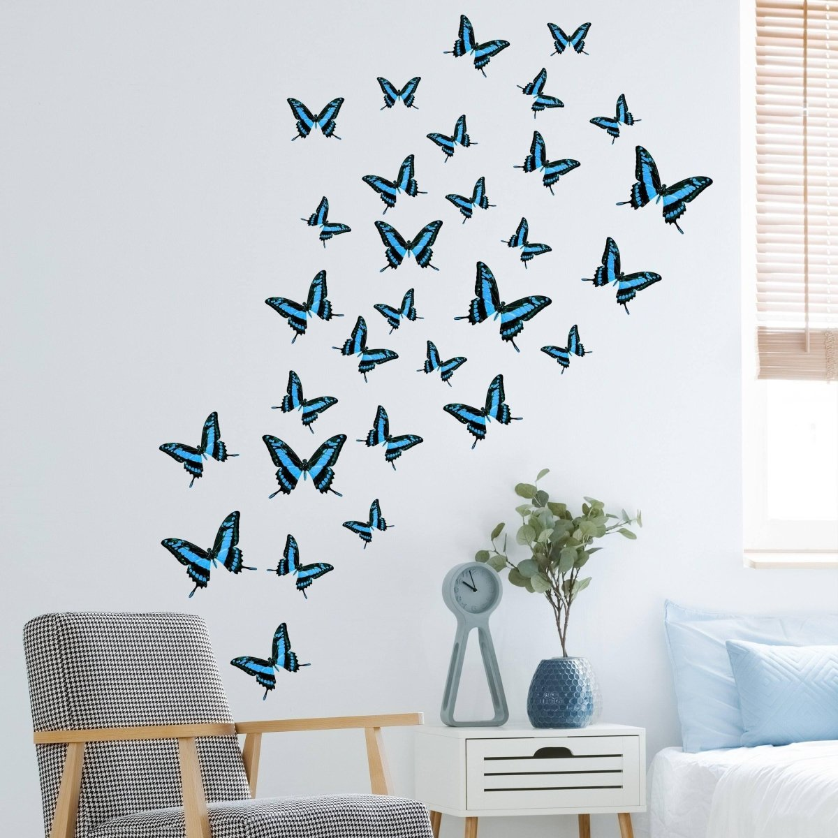 30 Butterfly Wall Decor Stickers - Art Decorations Decals For Girl Room Bedroom - Baby Kids Girls Pink Nursery Sticker - 3d Party Decoration