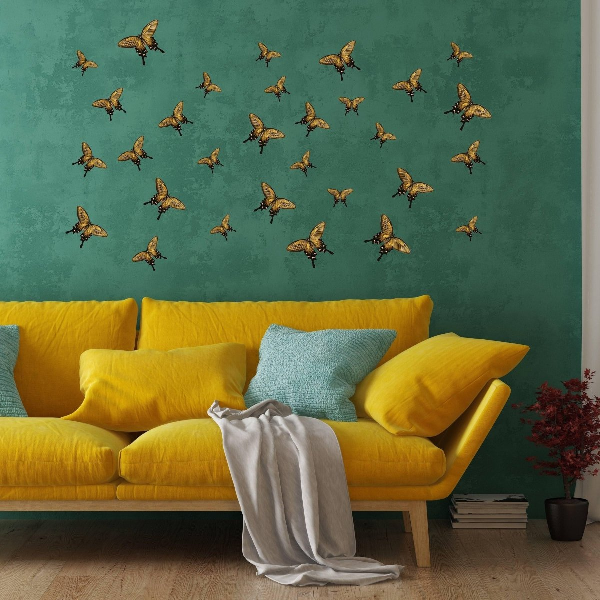 30 Butterfly Wall Decor Stickers - Art Decorations Decals For Girl Room Bedroom - Baby Kids Girls Pink Nursery Sticker - 3d Party Decoration