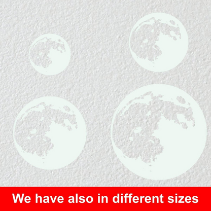 3D Celestial Glow Wall Sticker Set - Moon and Star Decals for Home Decor