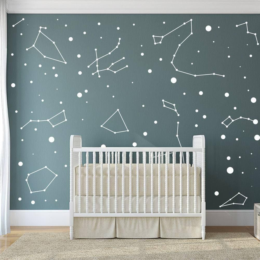 Constellation Stickers Zodiac Wallpaper Sticker - Star Stickers For Wall - Space Decor Sticker Star Decals - Zodiac Gift Constellation Art