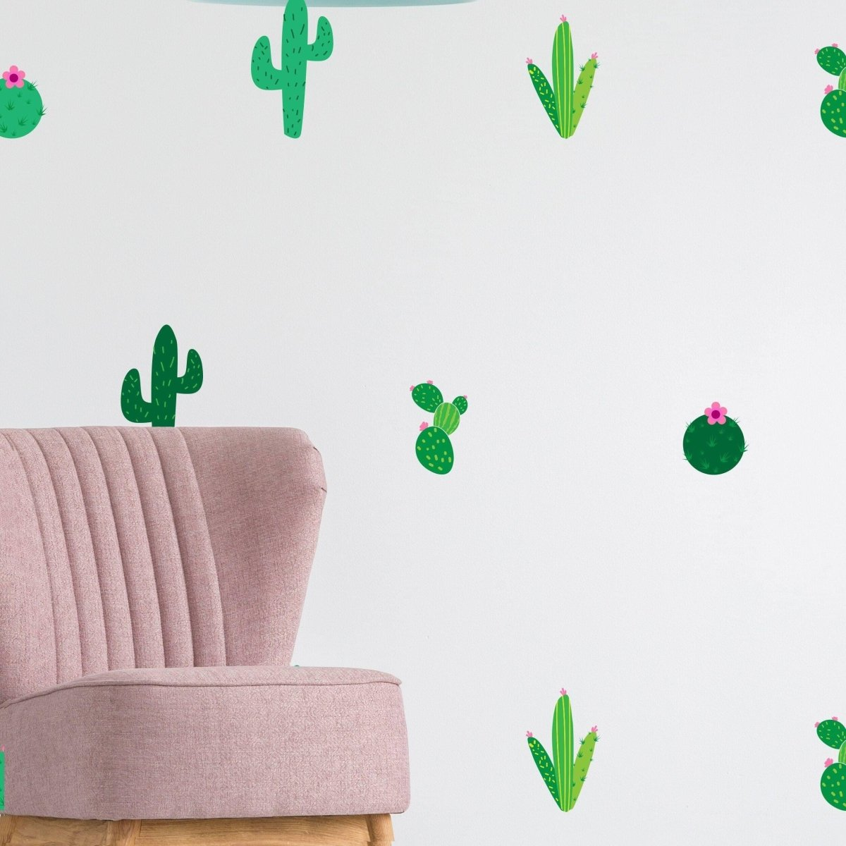 40x Cactus Wall Decal - Bedroom Nursery Room Vinyl Art Decor Sticker - Plant Kitchen Decals Mural - Baby Home Peel Stick Door Light Clings