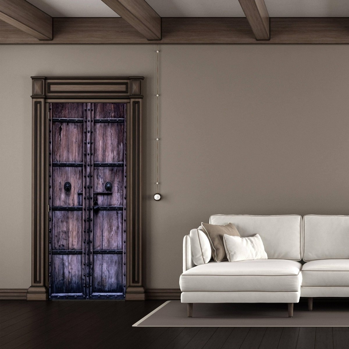 3d Door Cover Sticker - Barn Wallpaper Front Door Mural Wall Decal - Removable Peel Stick Interior Covering Wrap Decor Vinyl For Doors Art