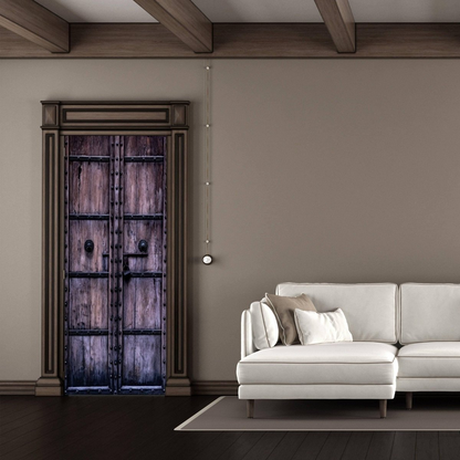 3d Door Cover Sticker - Barn Wallpaper Front Door Mural Wall Decal - Removable Peel Stick Interior Covering Wrap Decor Vinyl For Doors Art