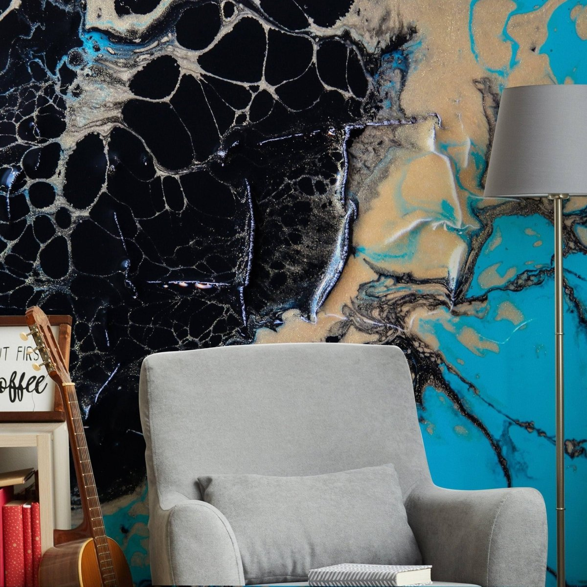 Marble Vinyl Wallpaper Sticker - Peel Stick Wall Paper Wrap Decal - Stone Effect Self Adhesive Sticky Roll For Covering Kitchen Stickers