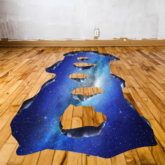 3d Space Bridge Floor Vinyl Decal - Bathroom Living Room Flooring Galaxy Decals Stick Peel Decor Stickers Decoration Kids Classroom Sticker