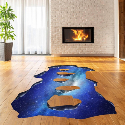 3d Space Bridge Floor Vinyl Decal - Bathroom Living Room Flooring Galaxy Decals Stick Peel Decor Stickers Decoration Kids Classroom Sticker