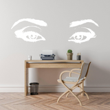Glowing Luminescent Eye Vinyl Wall Decal: Enchanting Wall Sticker Art