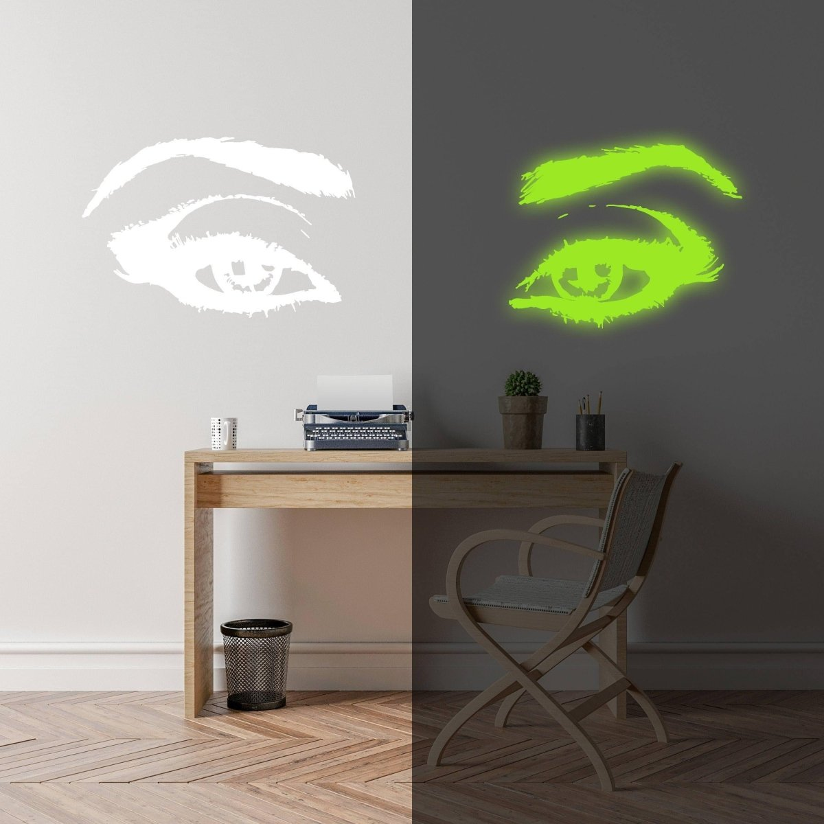 a desk with a lamp and a desk with a lamp and a chair