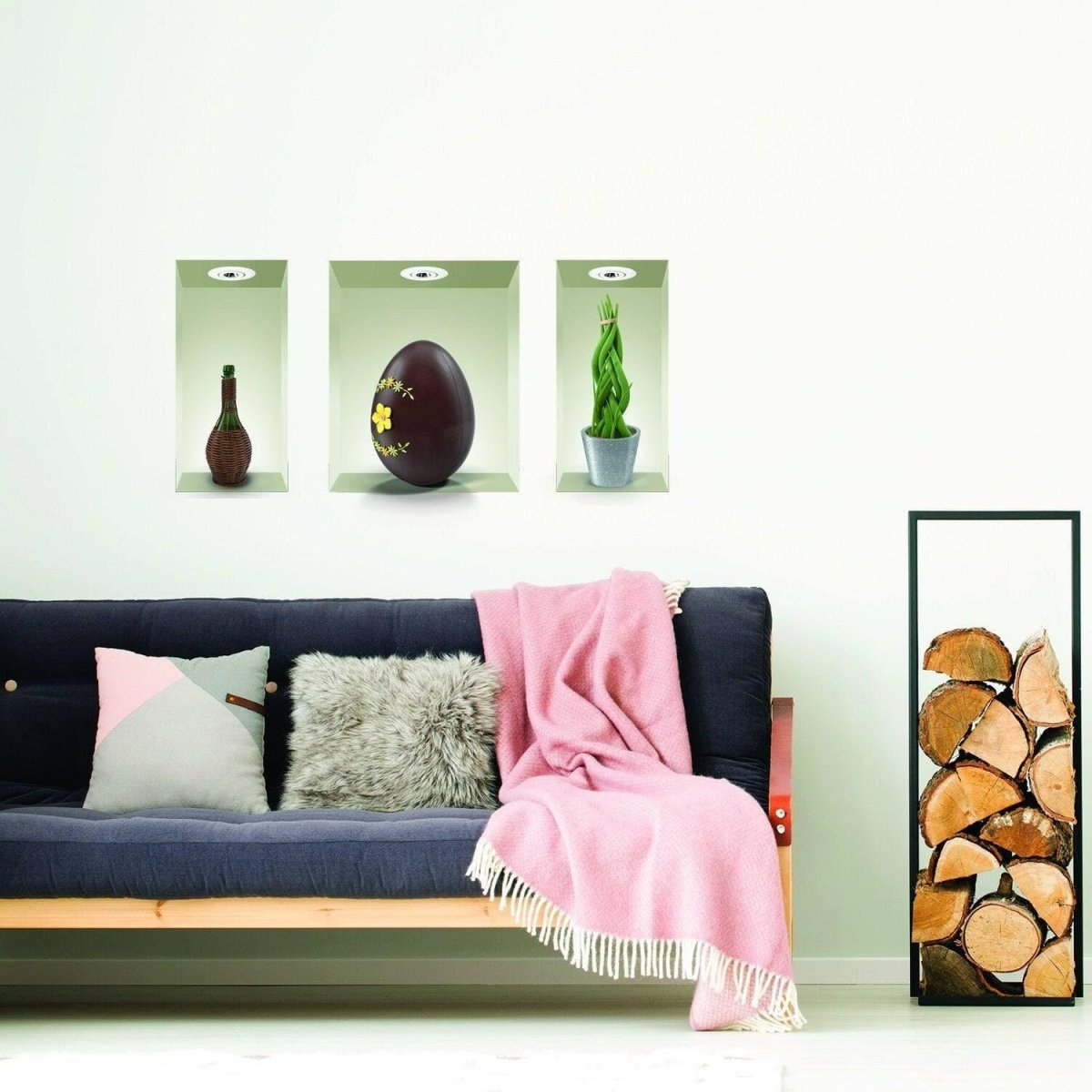 3d Flowers In Vases Wall Decor Stickers - Art Flower Vase Decals For Bedroom Kitchen Dining Living Room Sticker Mural - Home Murals Decal