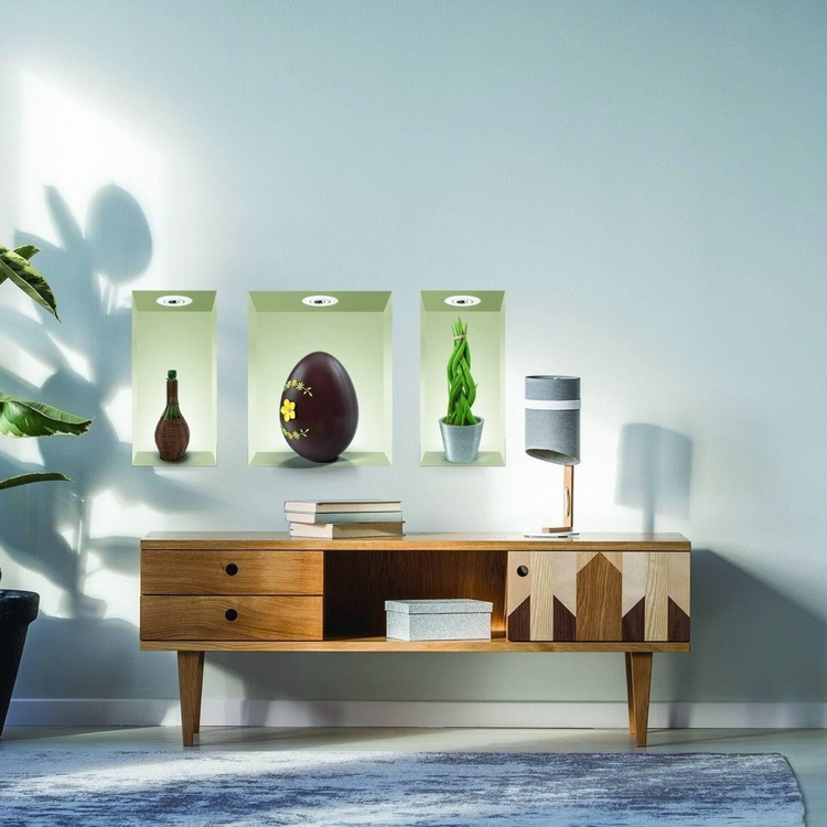 a table with a plant on it
