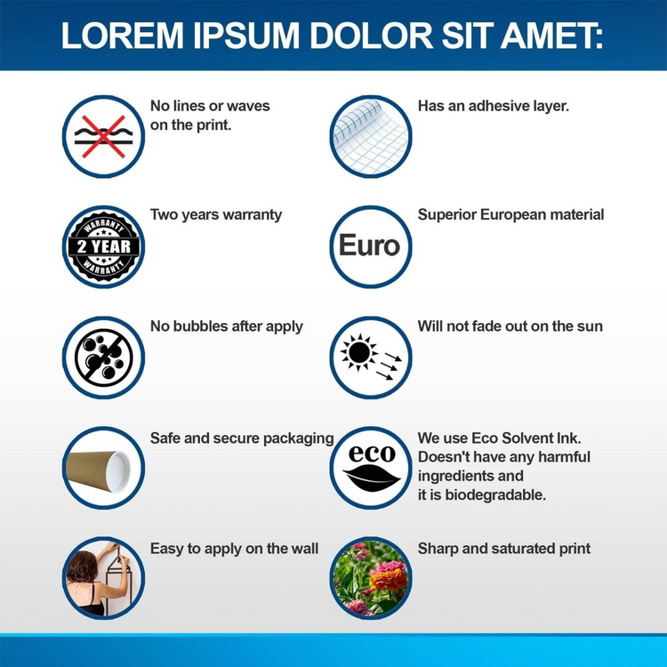 a white background with blue circles and white text