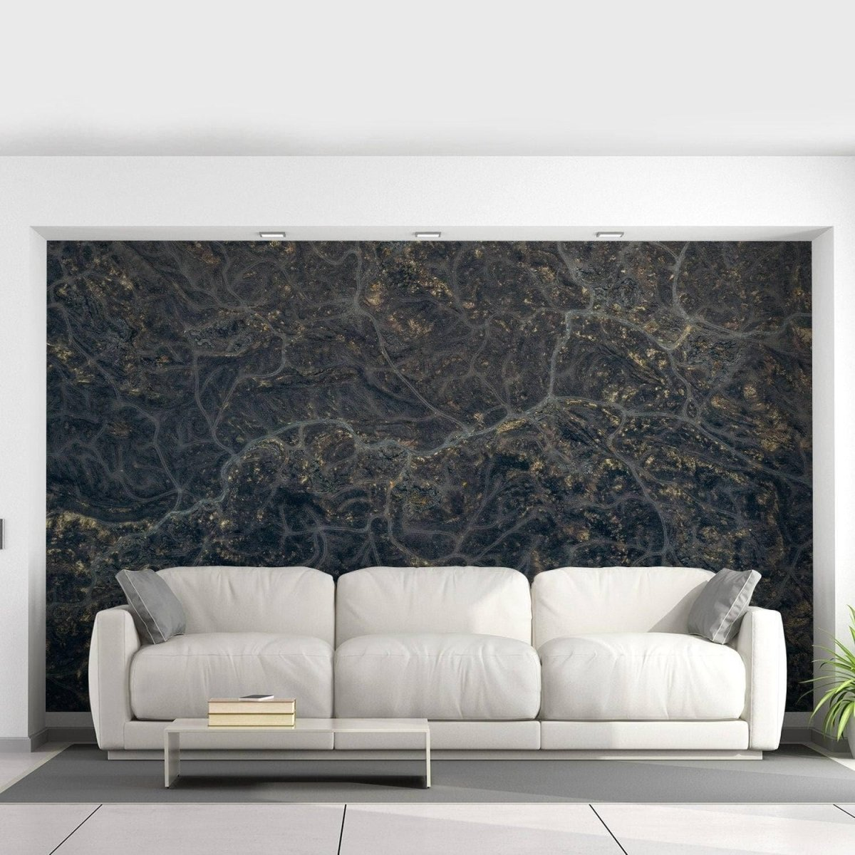 a white couch in a room