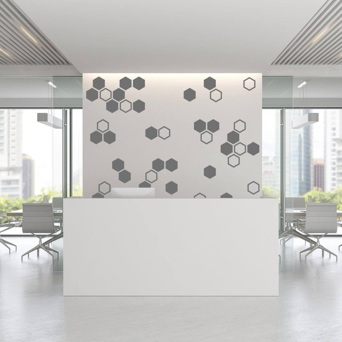 50x Honeycomb Wall Stickers Decor - Geometric Hexagon Sticker For Bedroom Living Room - Gold Vinyl Decal Adhesive Honey Comb Bee Cell Decals