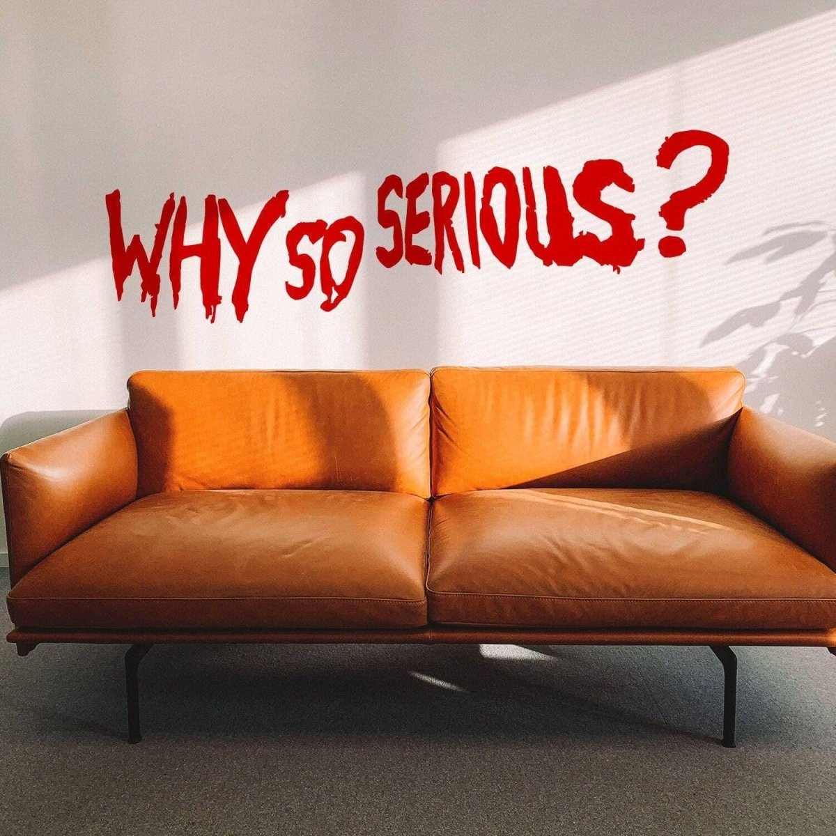 Why So Serious Joker Wall Vinyl Sticker - House Funny Evil Villain Quote Decal - Bumper Laptop Car Macbook Skateboard Die Cut Stick