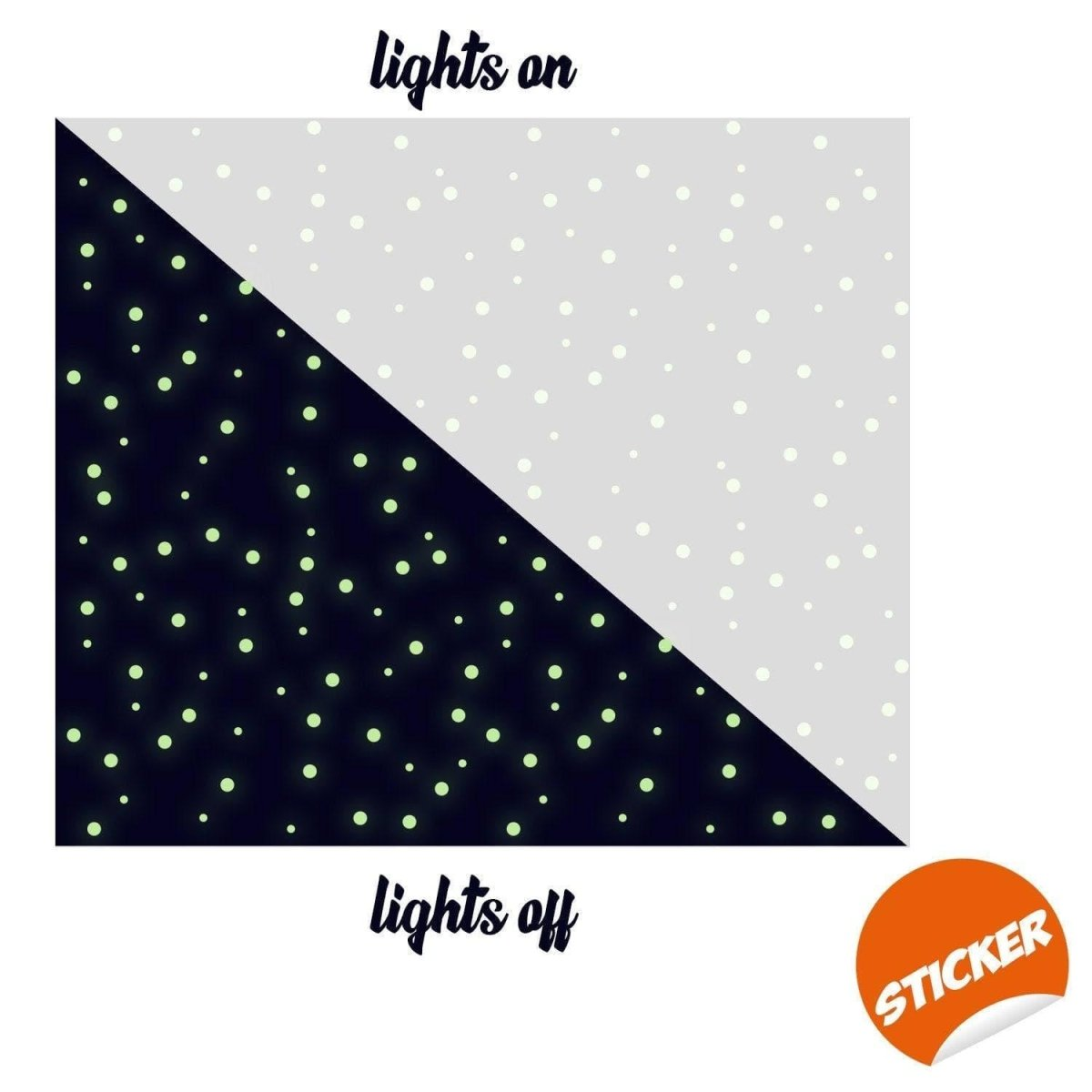 257x Glow In The Dark Circle Stars Wall Stickers - The Ceiling Round Ring And Moon Glowing Decal - Space Bedroom Home Night Constellation