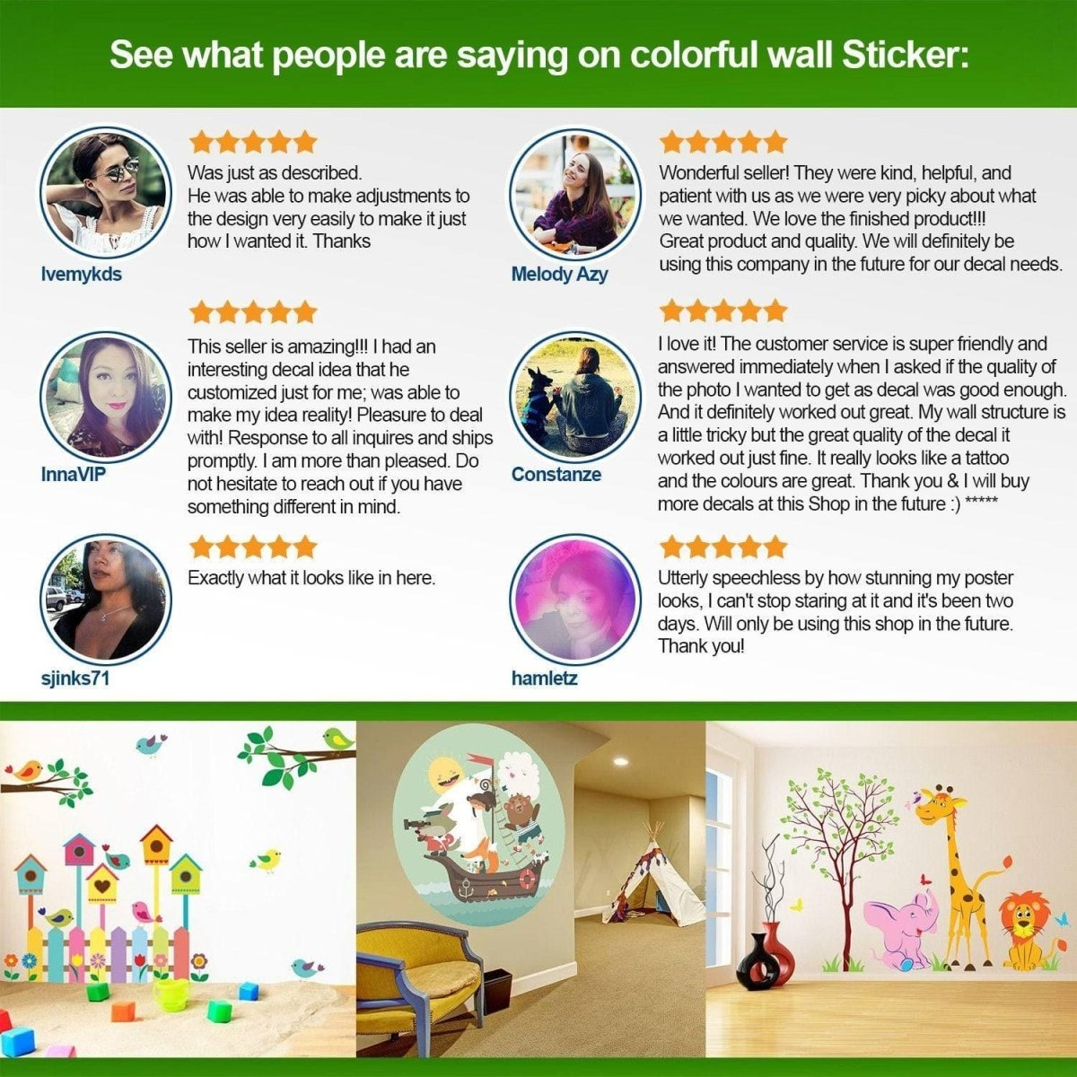 Giraffe Wall Sticker - Growth Measurement Tracker Decal - Kids Height Chart