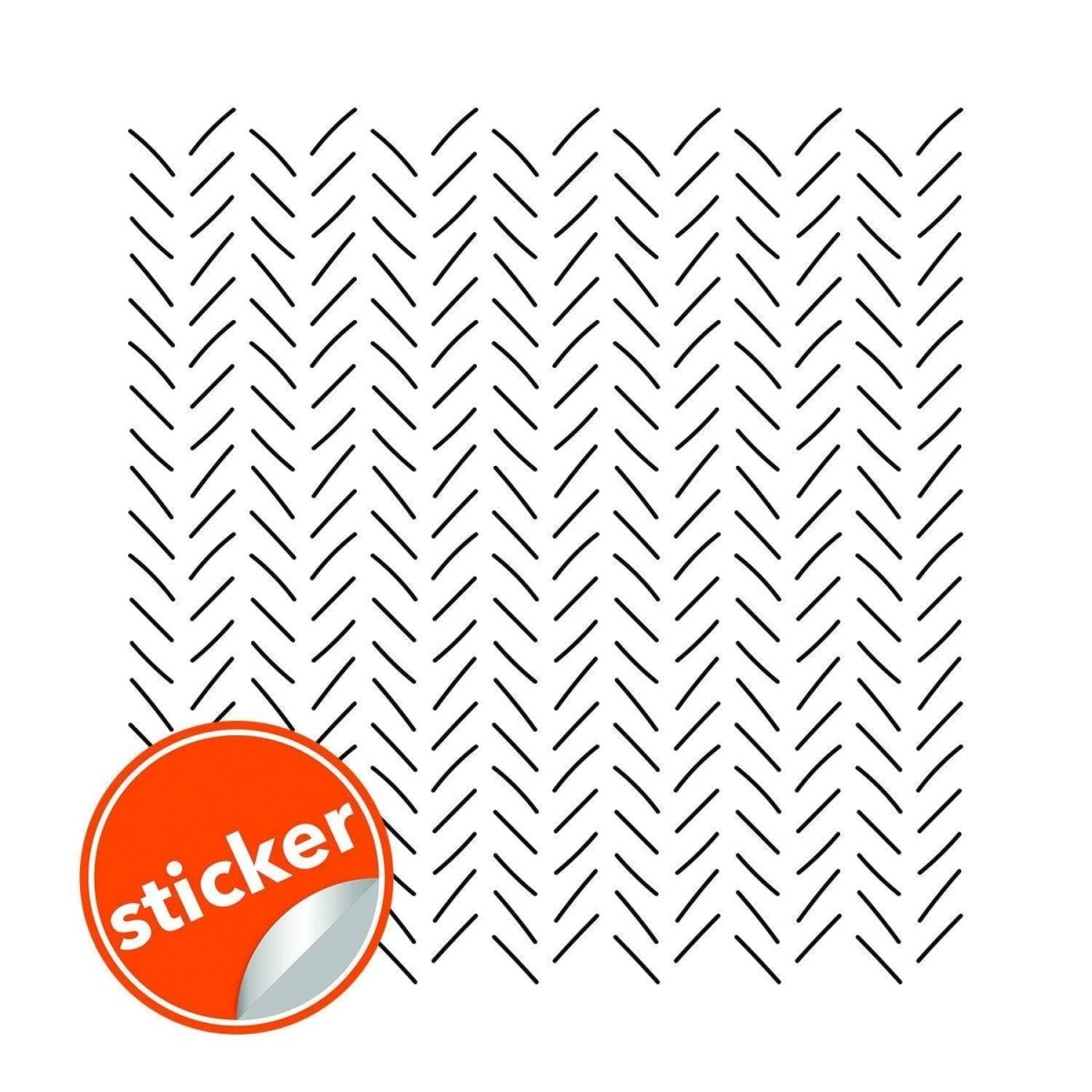 7x Rolls of Herringbone Wallpaper Peel And Stick Stickers - Geometric Self Adhesive Black Removable Stripes Wall - Waterproof Vinyl Decals
