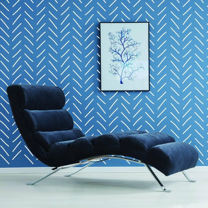 7x Rolls of Herringbone Wallpaper Peel And Stick Stickers - Geometric Self Adhesive Black Removable Stripes Wall - Waterproof Vinyl Decals