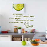 Family Rules Wall Decal - Humorous Vinyl Sticker for Kitchen, Charming Home Decor