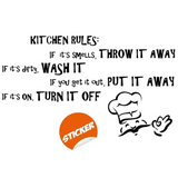 Family Rules Wall Decal - Humorous Vinyl Sticker for Kitchen, Charming Home Decor