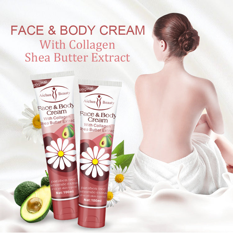 a woman sitting in a towel with a tube of cream