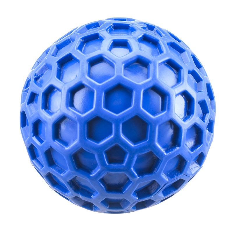 a blue ball with a pattern on it