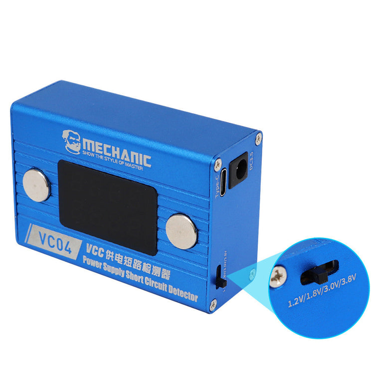 a blue device with a black screen