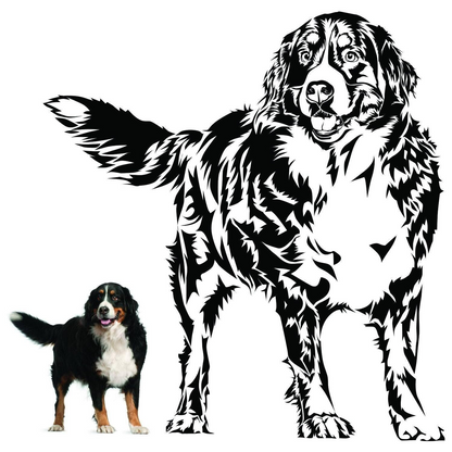 Custom Wall Decal Of Your Pet - Personalized Dog Lover Portrait Vinyl Sticker Gift Idea - Customized My Love Memorial Rescue Art Car Home