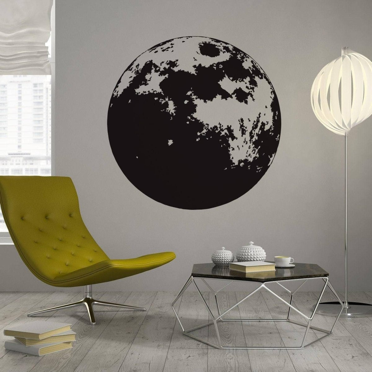 Moon Phase Wall Decor Decal - Kid Full Large Sticker For Nursery Baby Kids Room - Bedroom Ceiling Decorations Art Home Removable Vinyl