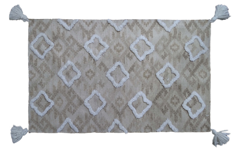 a close up of a rug