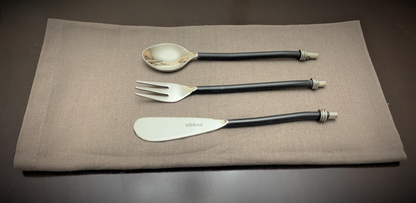 Vibhsa Black Silverware 18 Pc's Breakfast Set (Service for 6)