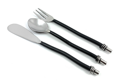 Vibhsa Black Silverware 18 Pc's Breakfast Set (Service for 6)