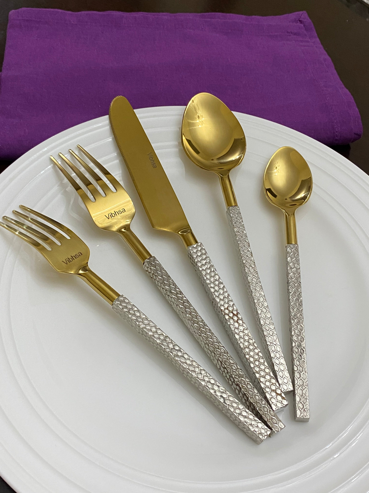 a plate with silverware on it