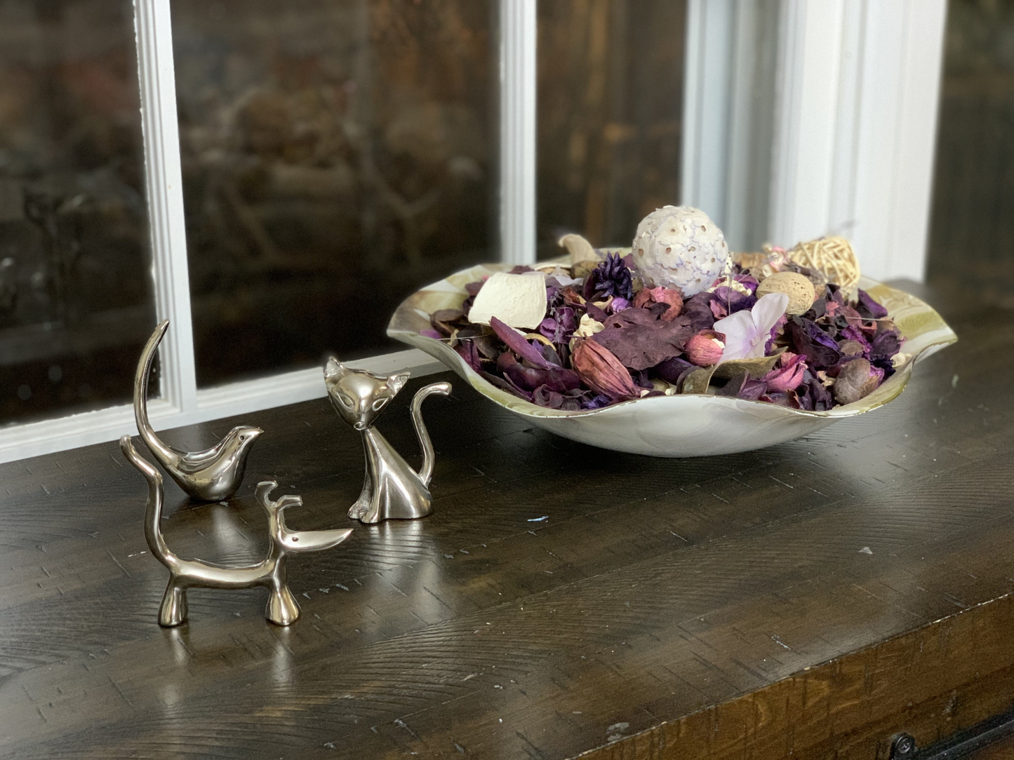 Vibhsa Dog Cat & Bird Ring Holders Set - Silver