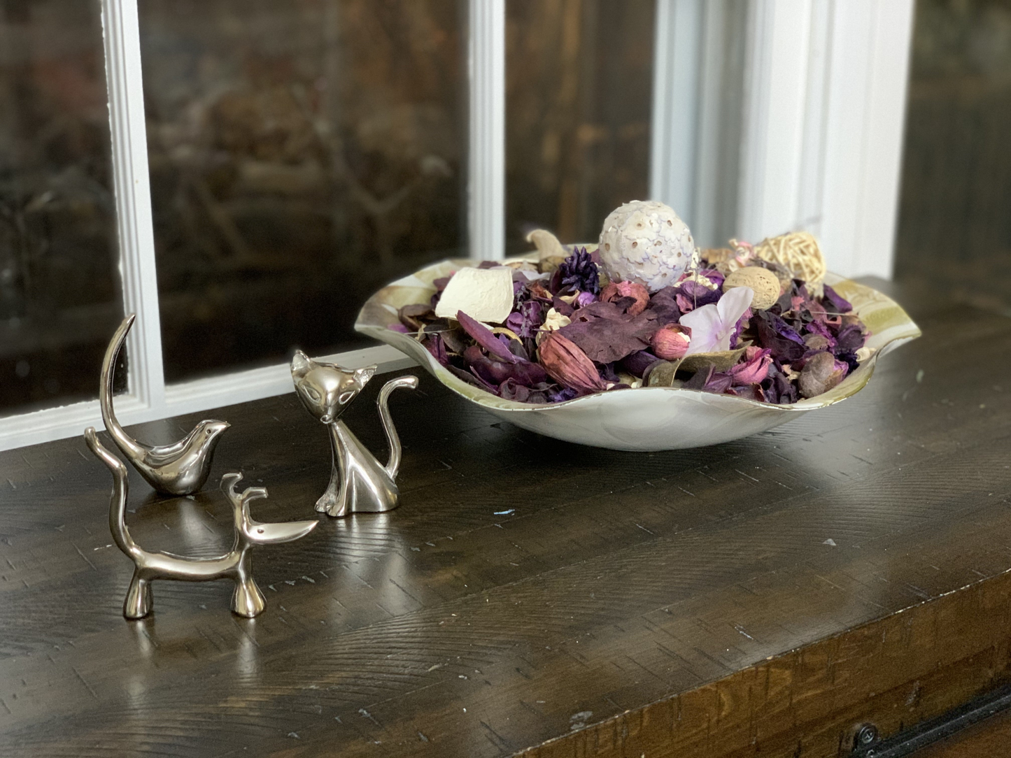 Vibhsa Dog Cat & Bird Ring Holders Set - Silver