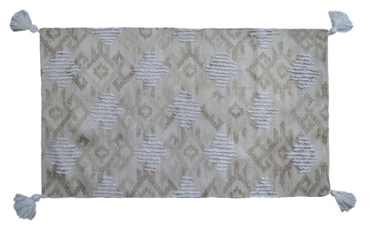 a close up of a rug